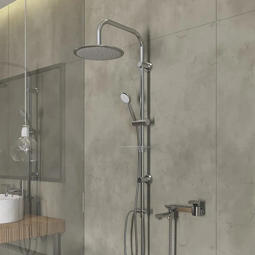 Смеситель для ванны Paini Ovo 86CR105THKM с термостатом и аксессуаром Смеситель для ванны Paini Ovo 86CR105THKM с термостатом и аксессуаром