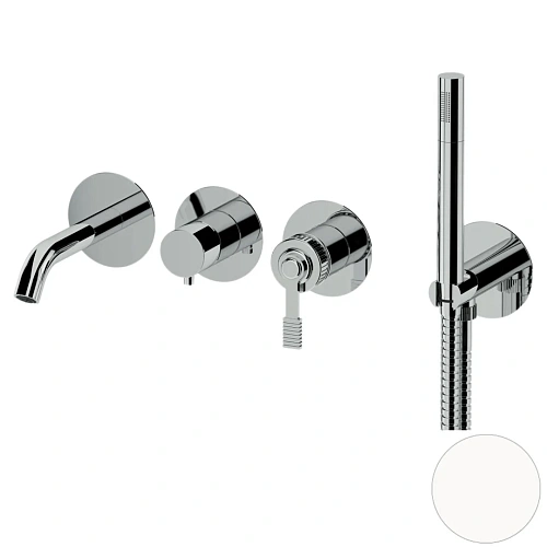 Смеситель для ванны Remer Atelier AL53D2PWBBO, белый матовый Смеситель для ванны Remer Atelier AL53D2PWBBO, белый матовый