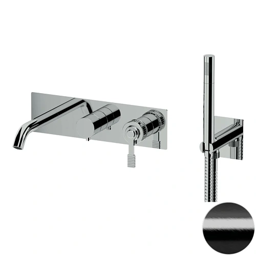 Смеситель для ванны Remer Atelier AL53D2WBCFP, черный брашированный хром Смеситель для ванны Remer Atelier AL53D2WBCFP, черный брашированный хром