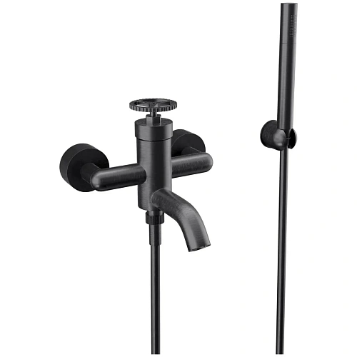 Смеситель для ванны Remer Chrono CH02CFP, черный брашированный хром Смеситель для ванны Remer Chrono CH02CFP, черный брашированный хром