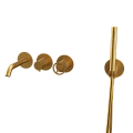 Смеситель для ванны Remer Chrono CH53D2PBG, золото брашированное Смеситель для ванны Remer Chrono CH53D2PBG, золото брашированное