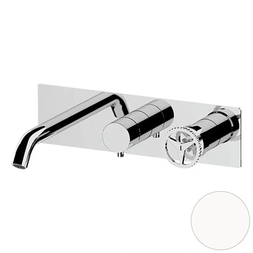 Смеситель для ванны Remer Chrono CH54D2BO, белый матовый Смеситель для ванны Remer Chrono CH54D2BO, белый матовый