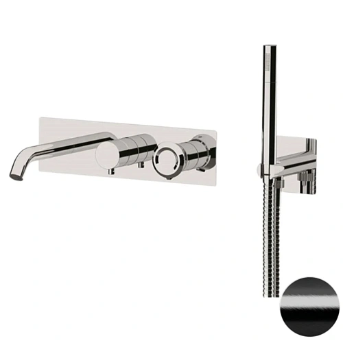 Смеситель для ванны Remer Element ET53D2CFP, черный брашированный хром Смеситель для ванны Remer Element ET53D2CFP, черный брашированный хром