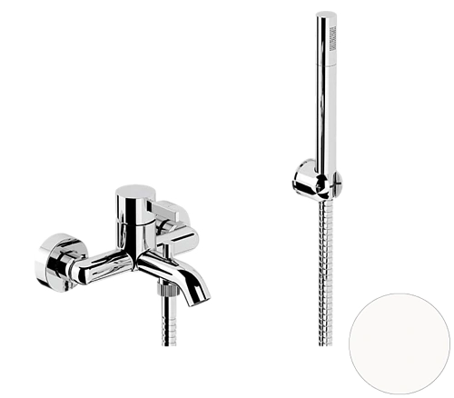 Смеситель для ванны Remer Metrica MC02BO, белый матовый Смеситель для ванны Remer Metrica MC02BO, белый матовый