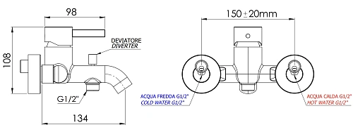Смеситель для ванны Remer Metrica MC05BO, белый матовый Смеситель для ванны Remer Metrica MC05BO, белый матовый