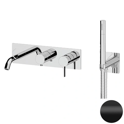 Смеситель для ванны Remer Metrica MC53D2NO, черный матовый Смеситель для ванны Remer Metrica MC53D2NO, черный матовый