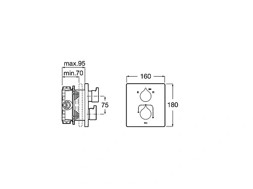 Смеситель для ванны Roca Insignia скрытого монтажа 5A0C3AC00 Смеситель для ванны Roca Insignia скрытого монтажа 5A0C3AC00
