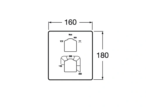 Смеситель для ванны Roca L90 5A0C01C00 Смеситель для ванны Roca L90 5A0C01C00