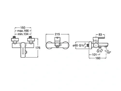 Смеситель для ванны Roca Naia, PVD, матовый черный титан, 5A0296NM0 Смеситель для ванны Roca Naia, PVD, матовый черный титан, 5A0296NM0