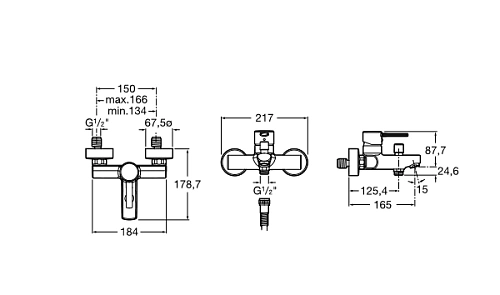 Смеситель для ванны Roca Targa 5A0260C0M Смеситель для ванны Roca Targa 5A0260C0M