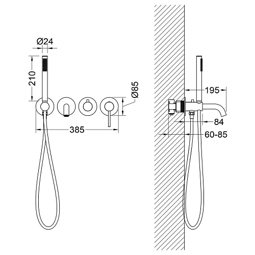 Смеситель для ванны Timo Saona 2314/16YSM встраиваемый белый матовый Смеситель для ванны Timo Saona 2314/16YSM встраиваемый белый матовый