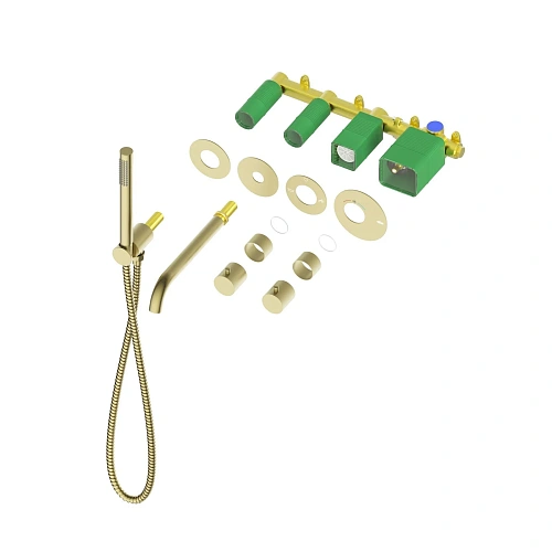 Смеситель для ванны Timo Saona 2324/17YSM встраиваемый с термостатом золото матовое Смеситель для ванны Timo Saona 2324/17YSM встраиваемый с термостатом золото матовое