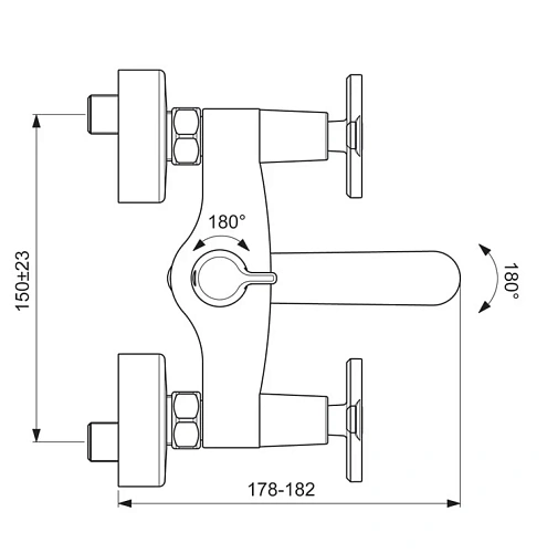 Смеситель для ванны Vidima Art BA328AA, хром Смеситель для ванны Vidima Art BA328AA, хром