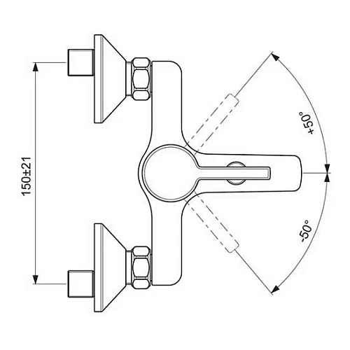 Смеситель для ванны Vidima Logik BA279AA с душевым гарнитуром, хром Смеситель для ванны Vidima Logik BA279AA с душевым гарнитуром, хром