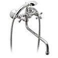 Смеситель для ванны Vidima Retro BA129AA с душевым гарнитуром, поворотный излив, хром Смеситель для ванны Vidima Retro BA129AA с душевым гарнитуром, поворотный излив, хром