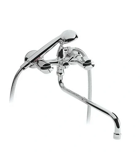 Смеситель для ванны Vidima Style BA138AA с душевым гарнитуром, поворотный излив, хром Смеситель для ванны Vidima Style BA138AA с душевым гарнитуром, поворотный излив, хром