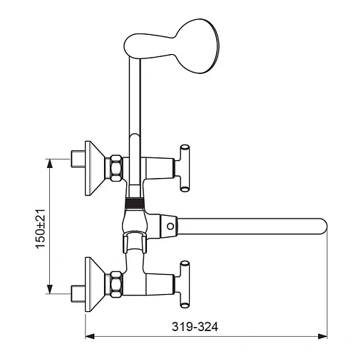 Смеситель для ванны Vidima Trinity BA261AA с душевым гарнитуром, поворотный излив, хром Смеситель для ванны Vidima Trinity BA261AA с душевым гарнитуром, поворотный излив, хром