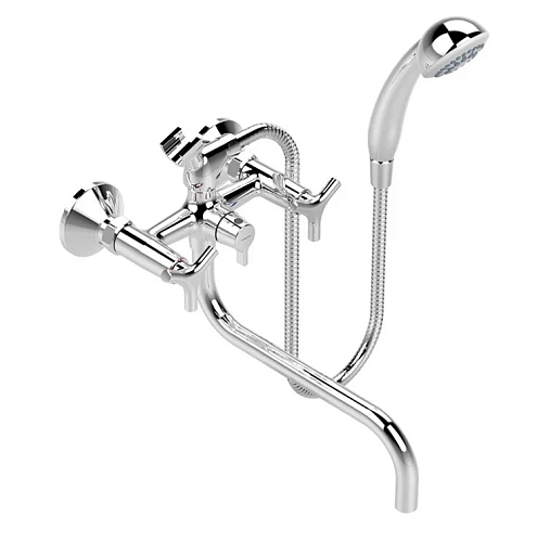 Смеситель для ванны Vidima Trinity BA261AA с душевым гарнитуром, поворотный излив, хром Смеситель для ванны Vidima Trinity BA261AA с душевым гарнитуром, поворотный излив, хром