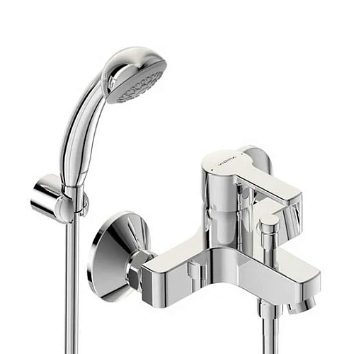 Смеситель для ванны Vidima Uno BA238AA с душевым гарнитуром, хром Смеситель для ванны Vidima Uno BA238AA с душевым гарнитуром, хром