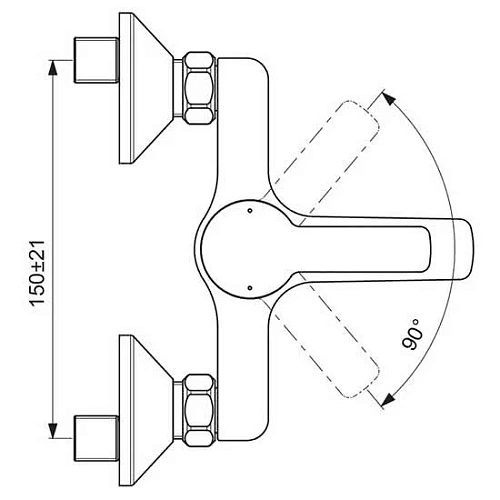 Смеситель для ванны Vidima Uno BA322AA, хром Смеситель для ванны Vidima Uno BA322AA, хром