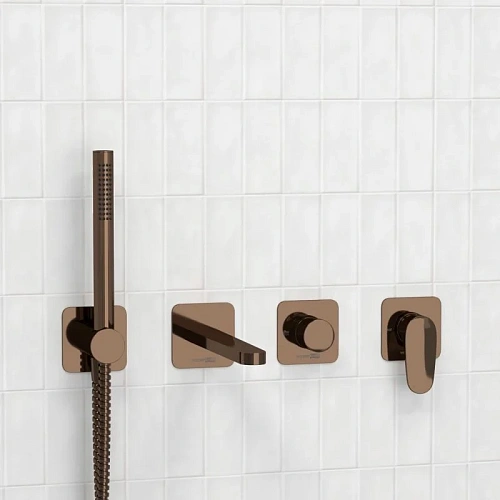 Смеситель для ванны WasserKRAFT A7751.287.289.290.292.291 встраиваемый розовое золото Смеситель для ванны WasserKRAFT A7751.287.289.290.292.291 встраиваемый розовое золото