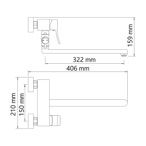 Смеситель для ванны WasserKRAFT Aller 1062L хром Смеситель для ванны WasserKRAFT Aller 1062L хром