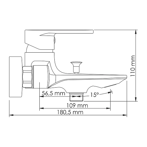 Смеситель для ванны WasserKRAFT Elbe 7401 черный Смеситель для ванны WasserKRAFT Elbe 7401 черный