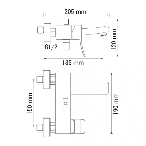 Смеситель для ванны WasserKRAFT Exter 1601 светлая бронза Смеситель для ванны WasserKRAFT Exter 1601 светлая бронза