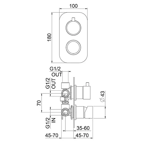 Смеситель для ванны Webert One-B NB860101441 Смеситель для ванны Webert One-B NB860101441