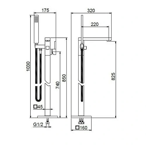 Смеситель для ванны Webert Pegaso PE851101740, белый Смеситель для ванны Webert Pegaso PE851101740, белый