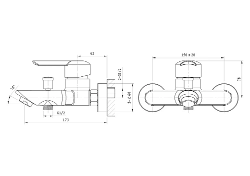 Смеситель для ванны Wonzon & Woghand Baroque, хром (WW-193101-CR) Смеситель для ванны Wonzon & Woghand Baroque, хром (WW-193101-CR)