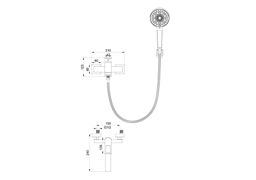 Смеситель для ванны Wonzon & Woghand брашированное золото (WW-88639010-BG) Смеситель для ванны Wonzon & Woghand брашированное золото (WW-88639010-BG)