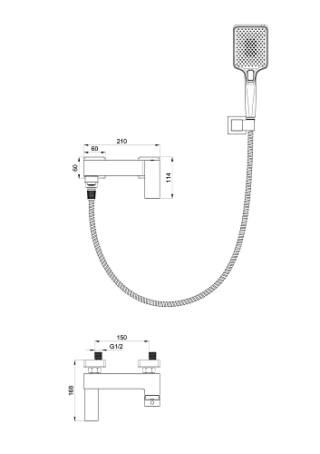 Смеситель для ванны Wonzon & Woghand брашированное золото (WW-88639016-BG) Смеситель для ванны Wonzon & Woghand брашированное золото (WW-88639016-BG)