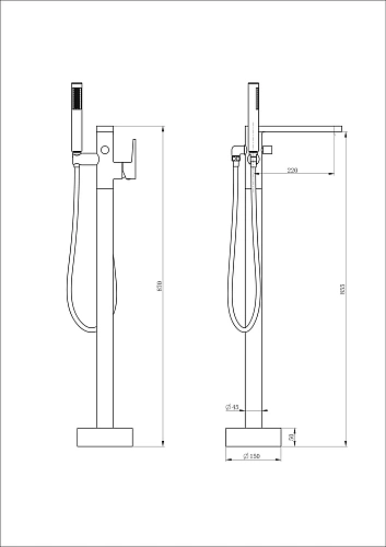 Смеситель для ванны Wonzon & Woghand напольный, хром (WW-88649901-CR) Смеситель для ванны Wonzon & Woghand напольный, хром (WW-88649901-CR)