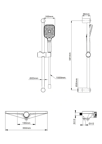 Смеситель для ванны Wonzon & Woghand с термостатом, белый матовый (WW-B2551-A-MW) Смеситель для ванны Wonzon & Woghand с термостатом, белый матовый (WW-B2551-A-MW)