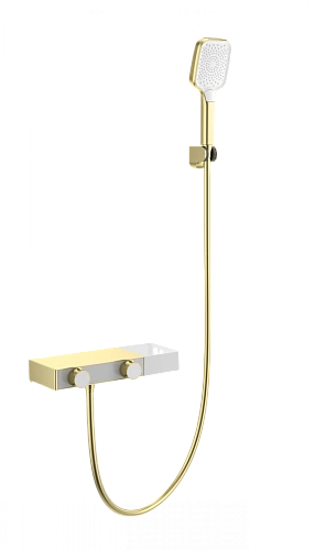 Смеситель для ванны Wonzon & Woghand с термостатом, брашированное золото (WW-B2551-BG) Смеситель для ванны Wonzon & Woghand с термостатом, брашированное золото (WW-B2551-BG)