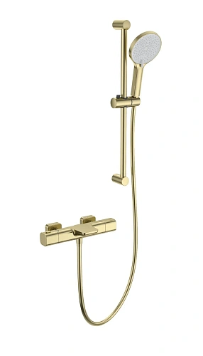 Смеситель для ванны Wonzon & Woghand с термостатом, брашированное золото (WW-C2017-A-BG) Смеситель для ванны Wonzon & Woghand с термостатом, брашированное золото (WW-C2017-A-BG)