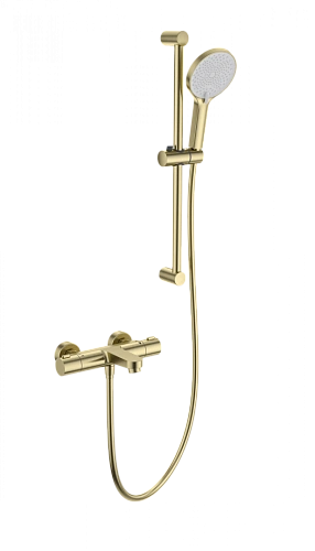 Смеситель для ванны Wonzon & Woghand с термостатом, брашированное золото (WW-C2018-A-BG) Смеситель для ванны Wonzon & Woghand с термостатом, брашированное золото (WW-C2018-A-BG)