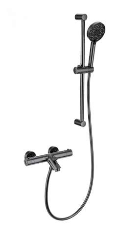 Смеситель для ванны Wonzon & Woghand с термостатом, темный графит (WW-C2002-A-BGG) Смеситель для ванны Wonzon & Woghand с термостатом, темный графит (WW-C2002-A-BGG)