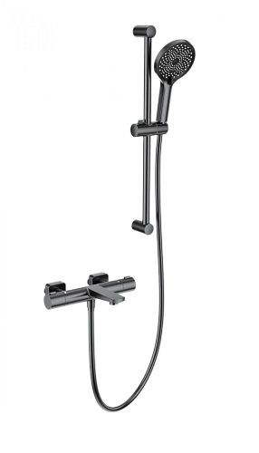 Смеситель для ванны Wonzon & Woghand с термостатом, темный графит (WW-C2021-A-BGG) Смеситель для ванны Wonzon & Woghand с термостатом, темный графит (WW-C2021-A-BGG)