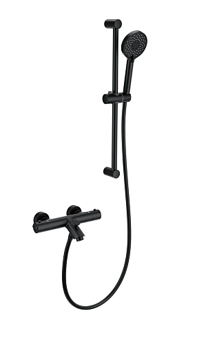 Смеситель для ванны Wonzon & Woghand с термостатом, черный матовый (WW-C2002-A-MB) Смеситель для ванны Wonzon & Woghand с термостатом, черный матовый (WW-C2002-A-MB)