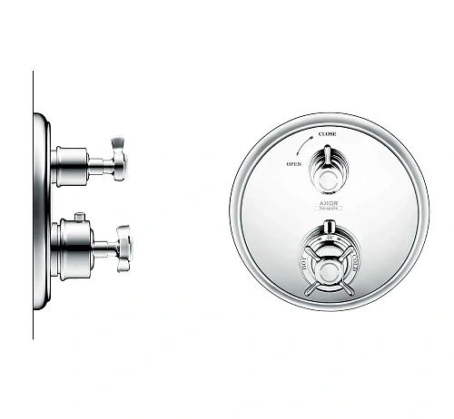 Смеситель для душа Axor Montreux 16820000 термостатический с запорным/переключающим вентилем Смеситель для душа Axor Montreux 16820000 термостатический с запорным/переключающим вентилем