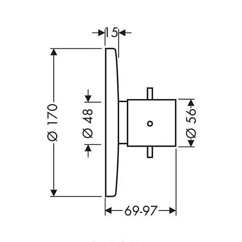 Смеситель для душа Axor Starck 10710000 термостатический Смеситель для душа Axor Starck 10710000 термостатический