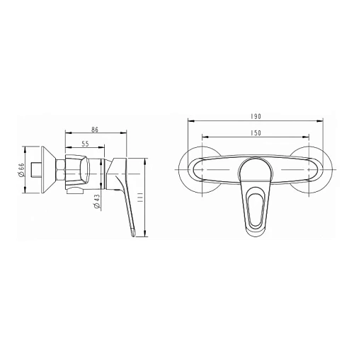 Смеситель для душа Bravat Eco-D F993158C-01 Смеситель для душа Bravat Eco-D F993158C-01
