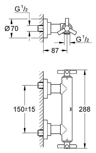 Смеситель для душа GROHE Atrio Ypsilon, хром (26003000) Смеситель для душа GROHE Atrio Ypsilon, хром (26003000)