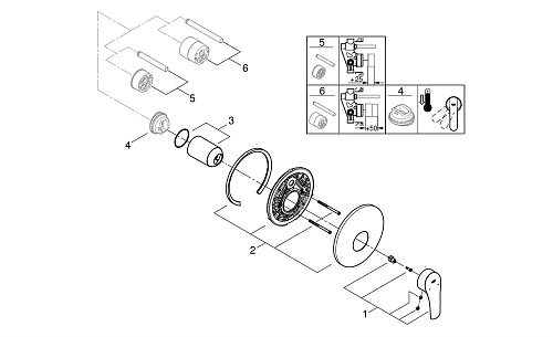 Смеситель для душа GROHE Eurosmart (19451003) Смеситель для душа GROHE Eurosmart (19451003)