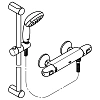 Смеситель для душа GROHE Grohtherm 1000, с душевым гарнитуром, хром (34824004) термостат Смеситель для душа GROHE Grohtherm 1000, с душевым гарнитуром, хром (34824004) термостат