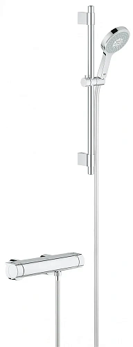 Смеситель для душа GROHE Grohtherm 2000 термостатический с душевым гарнитуром, хром (34281001) Смеситель для душа GROHE Grohtherm 2000 термостатический с душевым гарнитуром, хром (34281001)