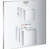 Смеситель для душа GROHE Grohtherm Cube с переключателем на 2 положения верхний/Душевая лейка, хром 24154000 Смеситель для душа GROHE Grohtherm Cube с переключателем на 2 положения верхний/Душевая лейка, хром 24154000
