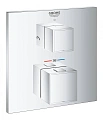 Смеситель для душа GROHE Grohtherm Cube с переключателем на 2 положения верхний/Душевая лейка, хром 24154000 Смеситель для душа GROHE Grohtherm Cube с переключателем на 2 положения верхний/Душевая лейка, хром 24154000